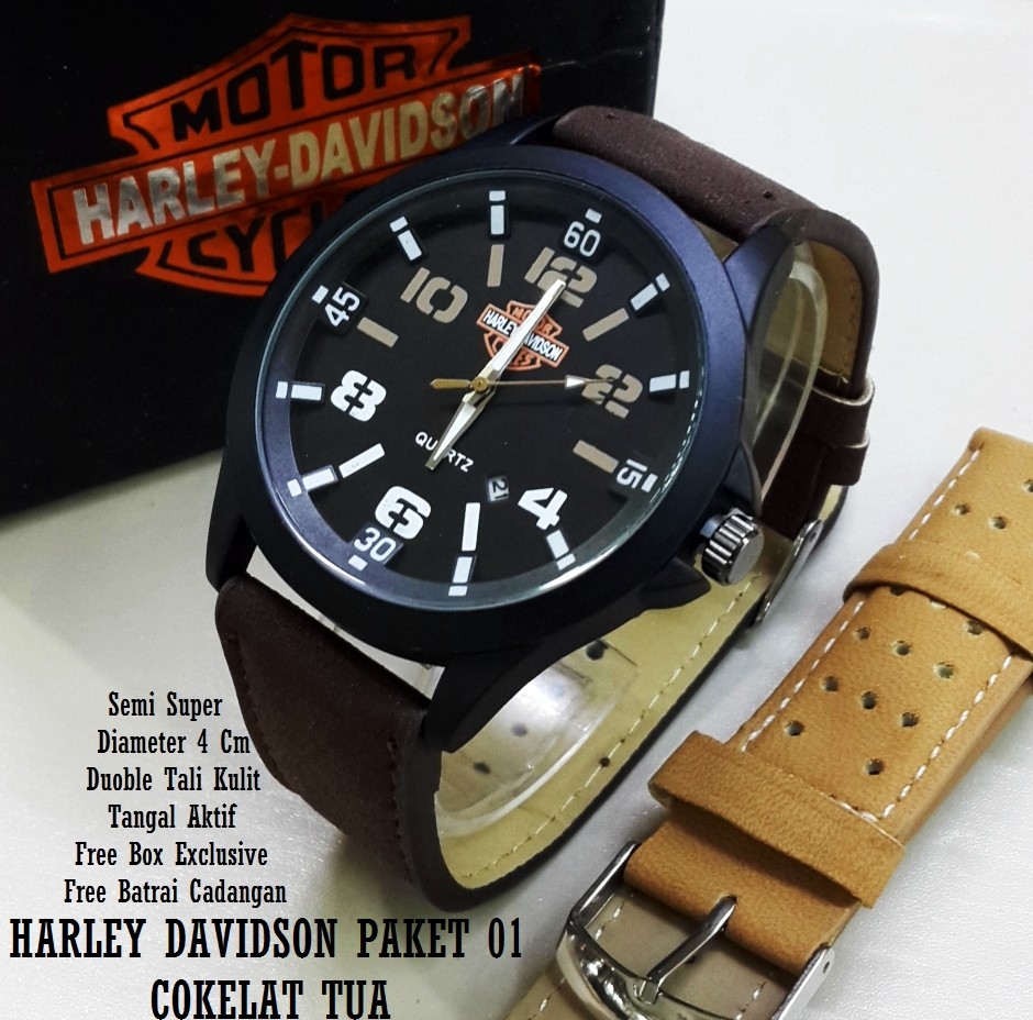 jual jam tangan pria harley davidson cowok tali kulit set jual jam tangan pria harley davidson cowok tali kulit set