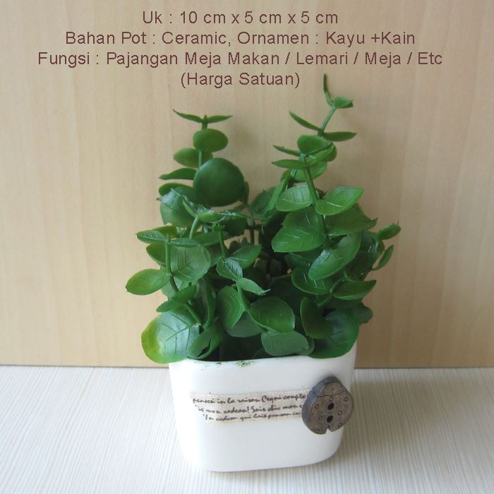 Jual Pajangan Rumput Daun + Pot Keramik Type4  Pingstore  Tokopedia