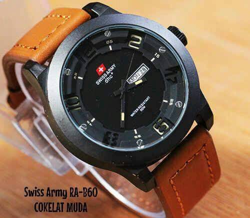 jual sal04 jam tangan pria swiss army leather tanggal jual sal04 jam tangan pria swiss army leather tanggal