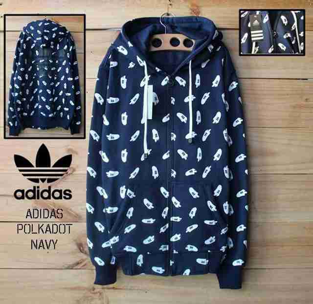 jual jaket sweater adidas pulkadot navy black polkadot jual jaket sweater adidas pulkadot navy black polkadot