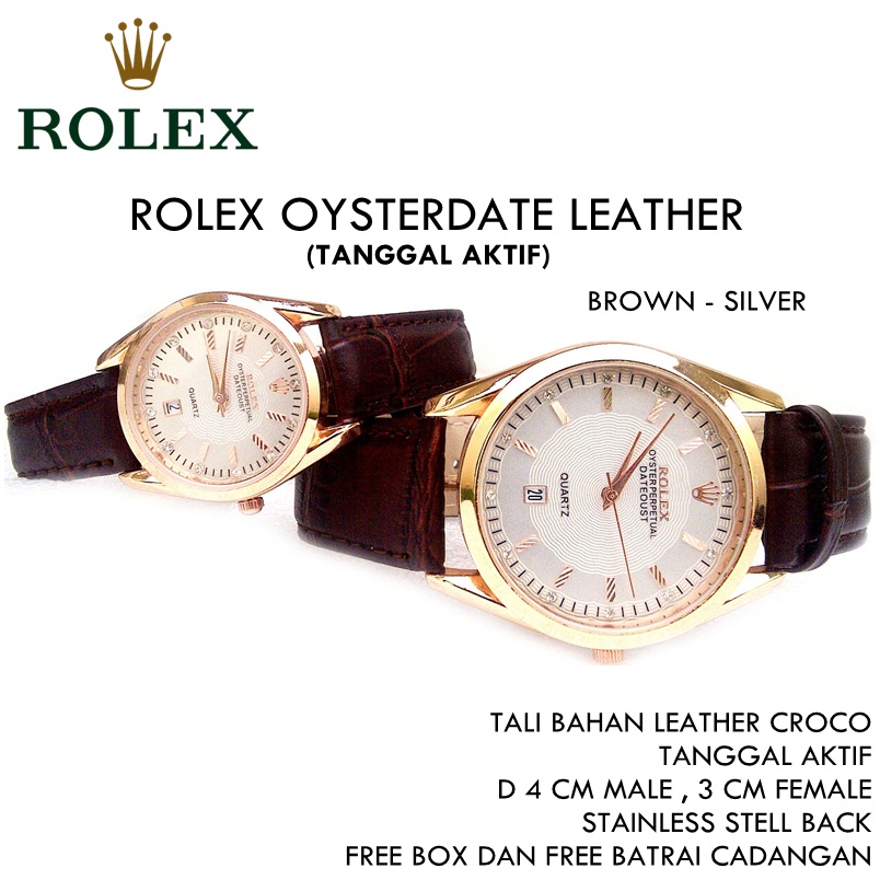 jual jam tangan pasangan rolex oysterdate kulit kw jual jam tangan pasangan rolex oysterdate kulit kw