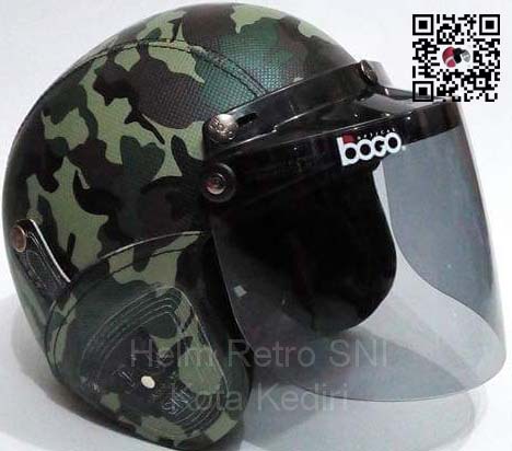 jual helm retro sni loreng kaca bogo 05 import jual helm retro sni loreng kaca bogo 05 import