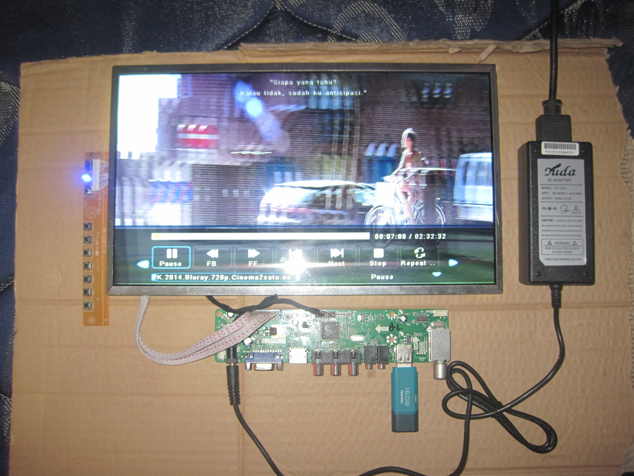 Jual universal board led / lcd tv monitor paket komplit untuk panel ...