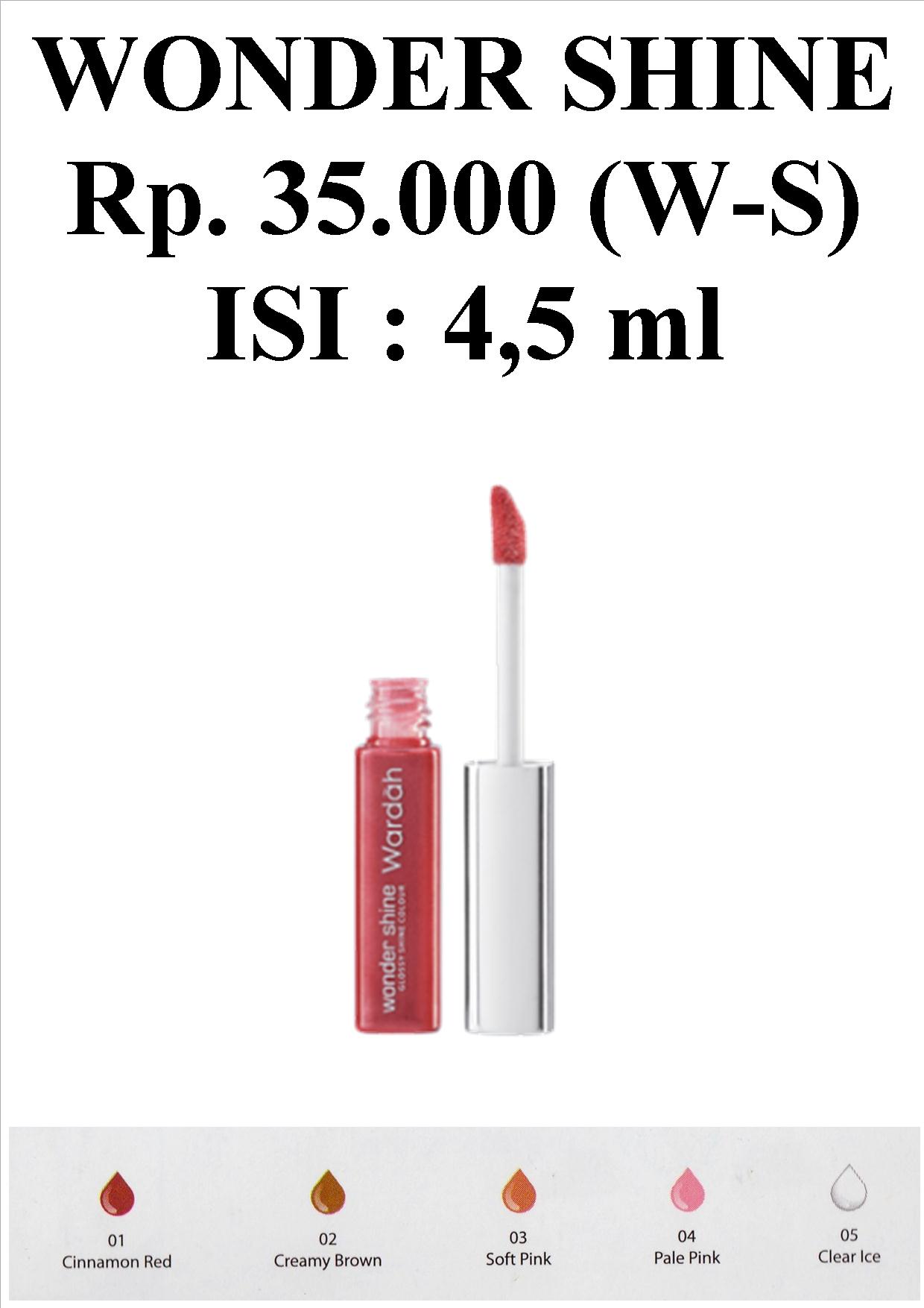 Harga Wardah Wonder Shine Gloss Cinnamon Red 01 Terbaru Daftar .