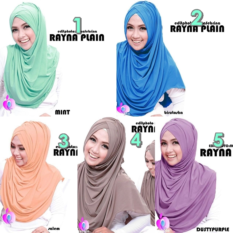 jual jilbab rayna plain by apple riez store jual jilbab rayna plain by apple riez store