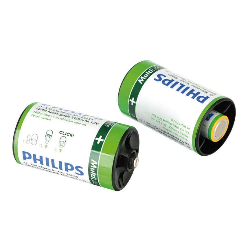 jual philips adapter baterai d size atau r20 for aa size jual philips adapter baterai d size atau r20 for aa size