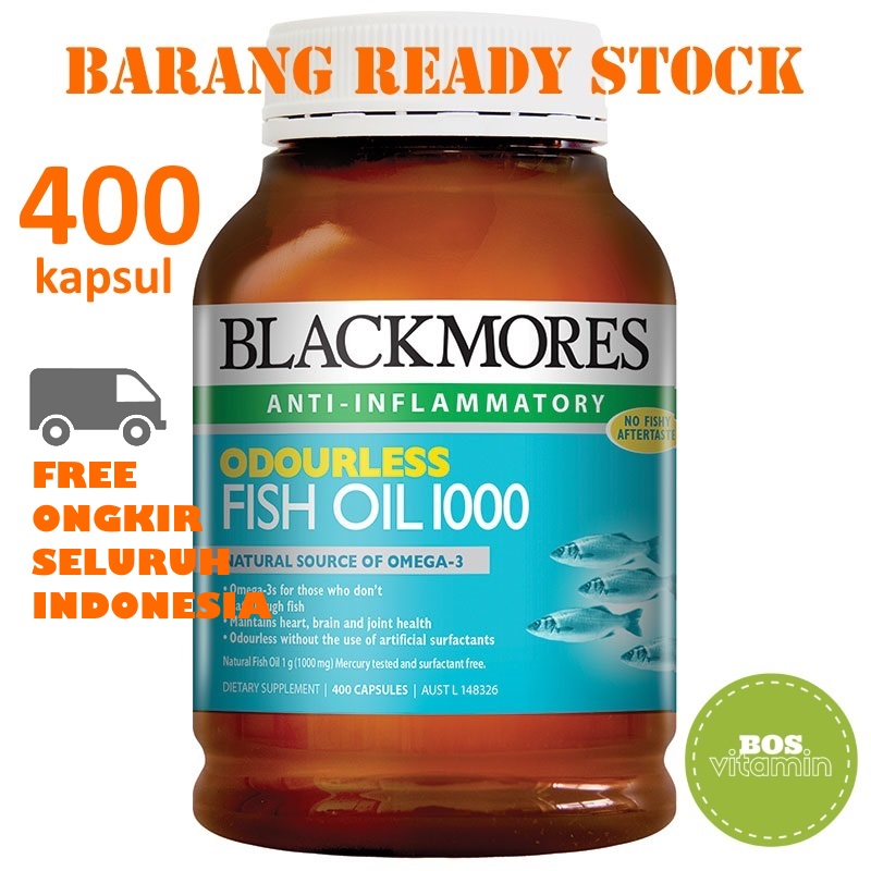 jual ready stock blackmores odourless fish 1000mg 400 kapsul bos vitamin jual ready stock blackmores odourless fish 1000mg 400 kapsul bos vitamin