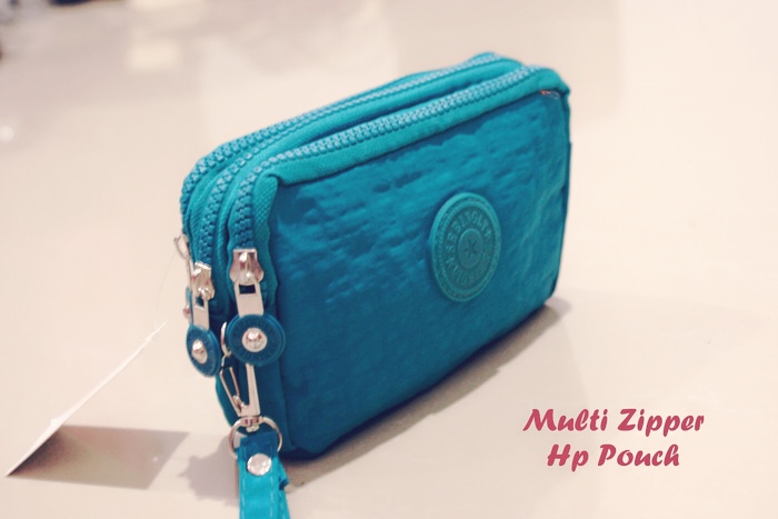 jual multi zipper hp pouch biru toska 3 sekat muat 3 hp jual multi zipper hp pouch biru toska 3 sekat muat 3 hp