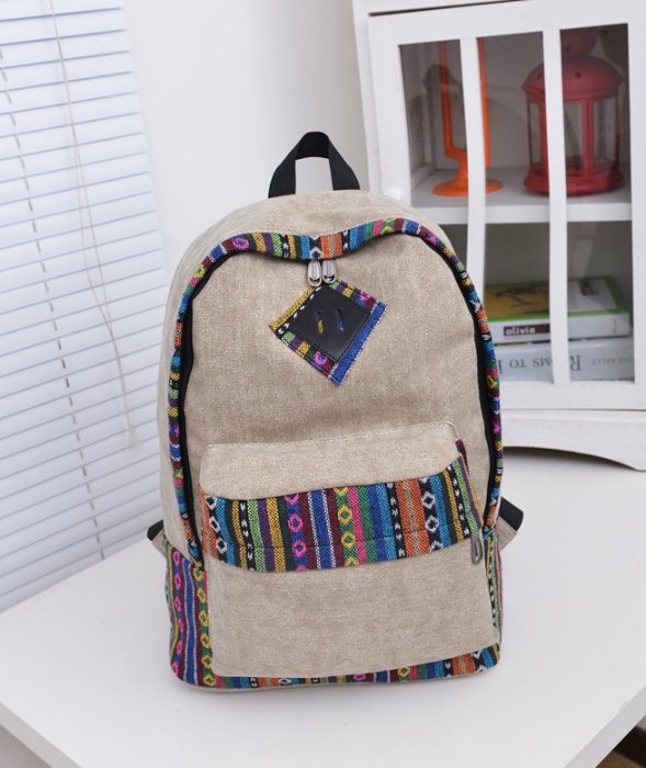 jual tas import c820148 khaki canvas backpack tribal jual tas import c820148 khaki canvas backpack tribal