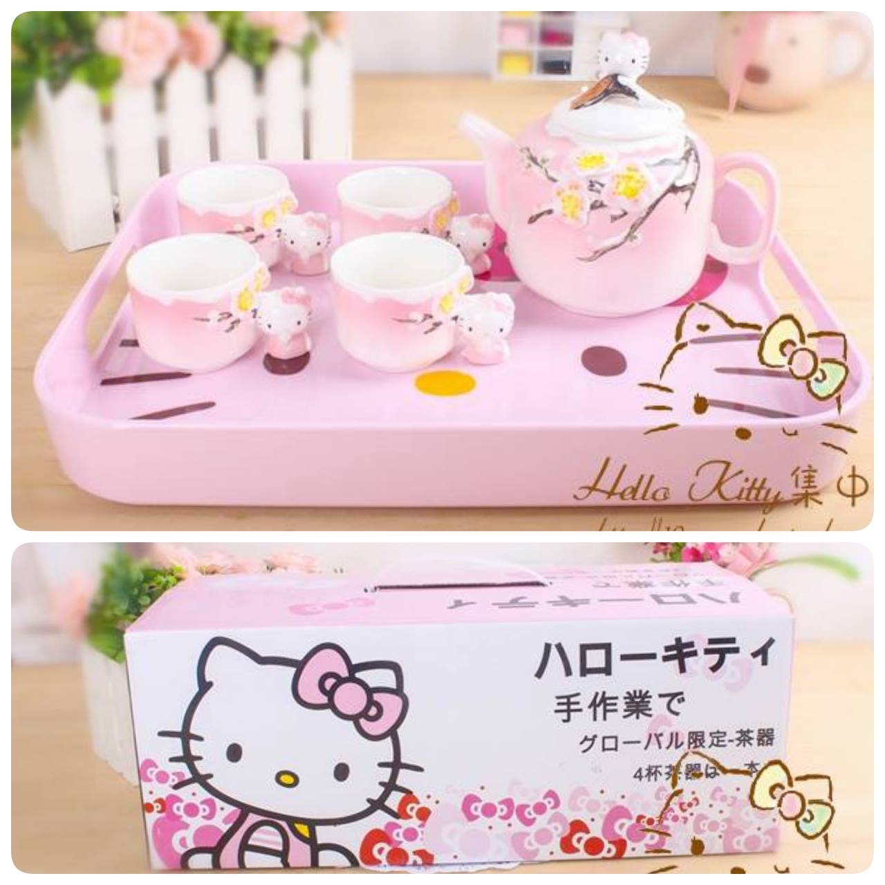 Jual TEKO CANGKIR HELO KITTY SAKURA IMPORT CANTIK Hello Kitty