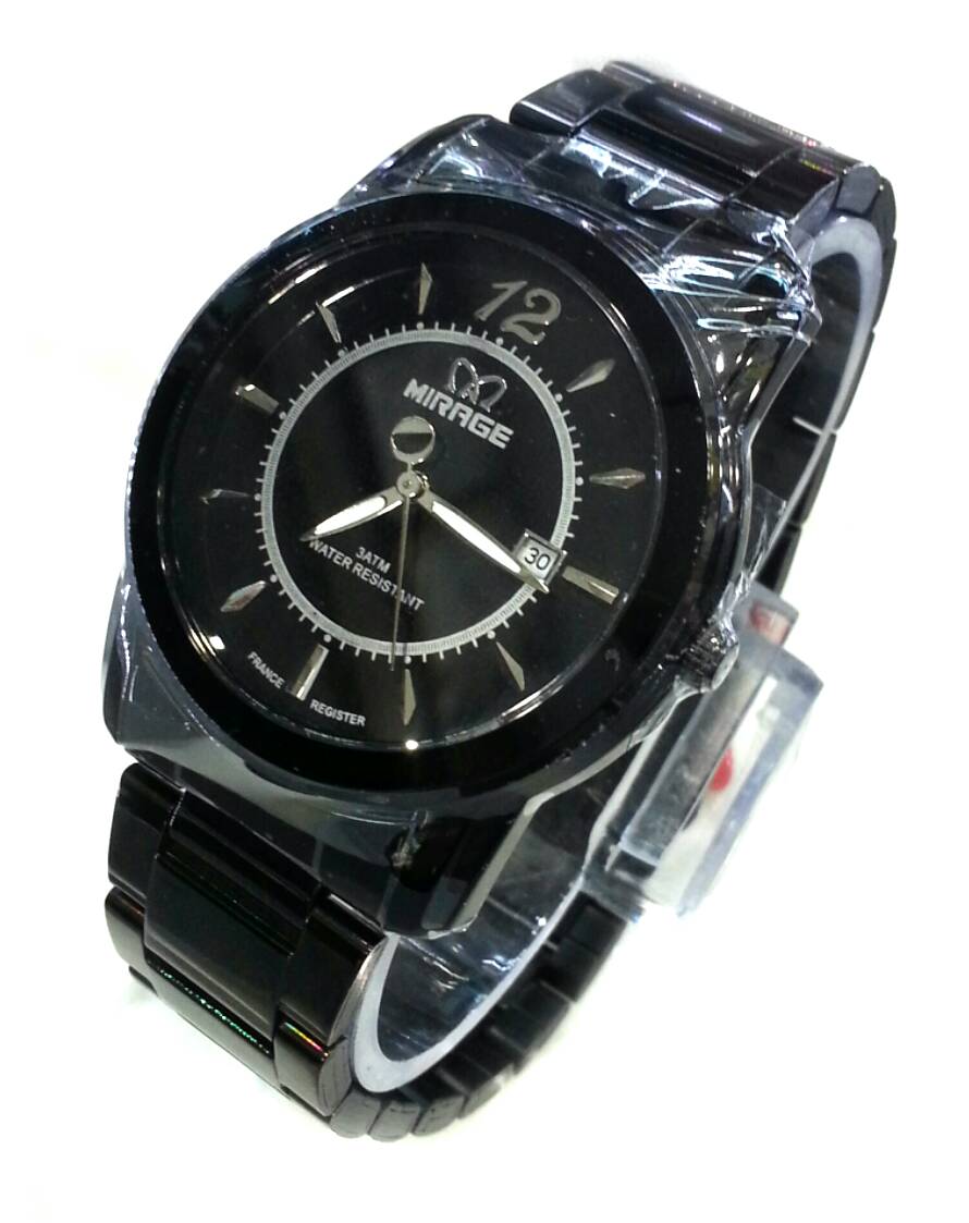 Jual Jam Tangan Mirage Date Ring Tgl Original Black Rapika Arloji