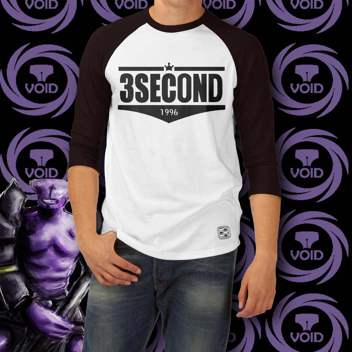 jual tshirt raglan 3second model 2 faceless void jual tshirt raglan 3second model 2 faceless void
