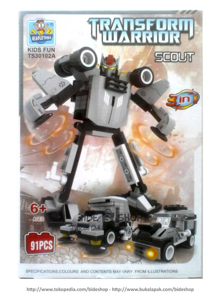 jual lego qiaoletong transform warrior scout 3 in 1 qlt ts30102a 91 pcs robot transformers jual lego qiaoletong transform warrior scout 3 in 1 qlt ts30102a 91 pcs robot transformers