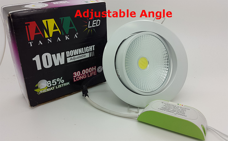 jual lu ceiling downlight led cob 10 watt adjustable cahaya putih warunglistrik jual lu ceiling downlight led cob 10 watt adjustable cahaya putih warunglistrik