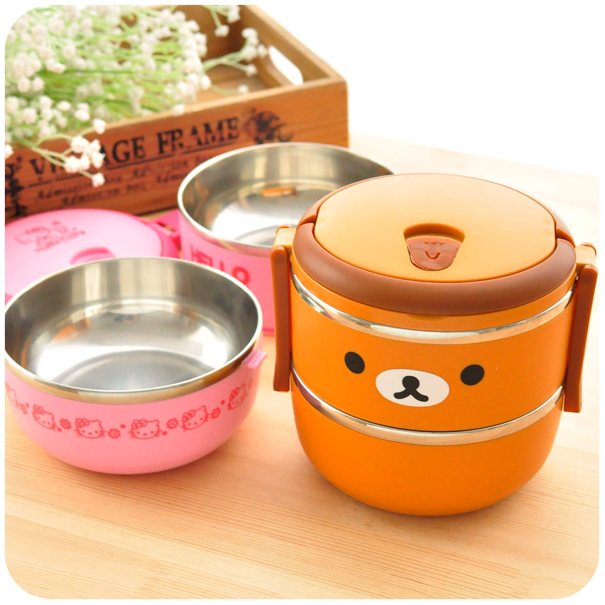 jual rantang 2 susun stainless lunch box hello jual rantang 2 susun stainless lunch box hello