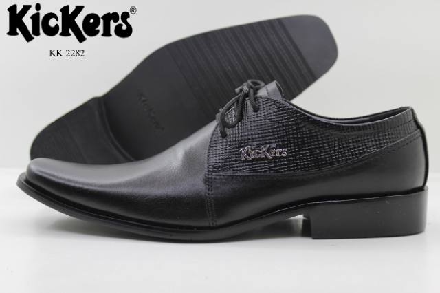 Jual Sepatu Kickers Hitam Pantofel Kerja Casual Kulit Asli jual sepatu kickers hitam pantofel kerja casual kulit asli
