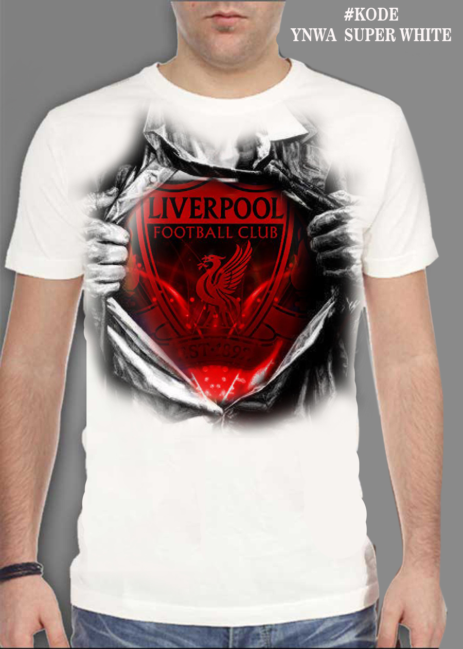 jual kaos 3d t shirt 3d liverpool ynwa white t jual kaos 3d t shirt 3d liverpool ynwa white t