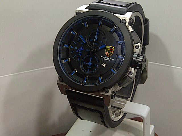 jual porsche design silver combi black blue leather jual porsche design silver combi black blue leather