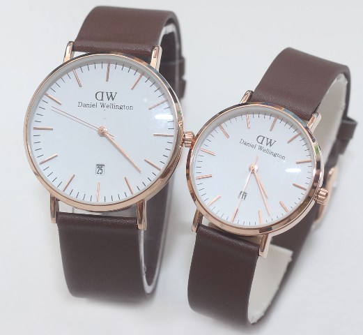 Jual Jam Tangan Daniel Wellington Couple Brown Leather