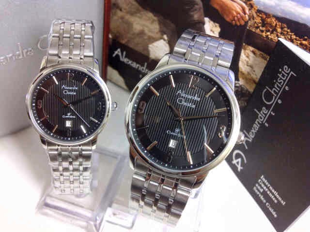 jual alexandre christie 8327 silver black original jual alexandre christie 8327 silver black original