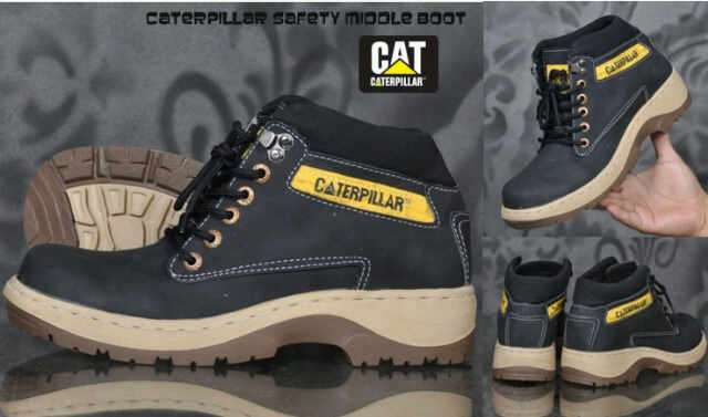 jual sepatu pria caterpillar boots safety middle black 14 jual sepatu pria caterpillar boots safety middle black 14