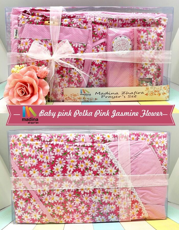 jual mukena rainbow baby pink polka flowers jual mukena rainbow baby pink polka flowers