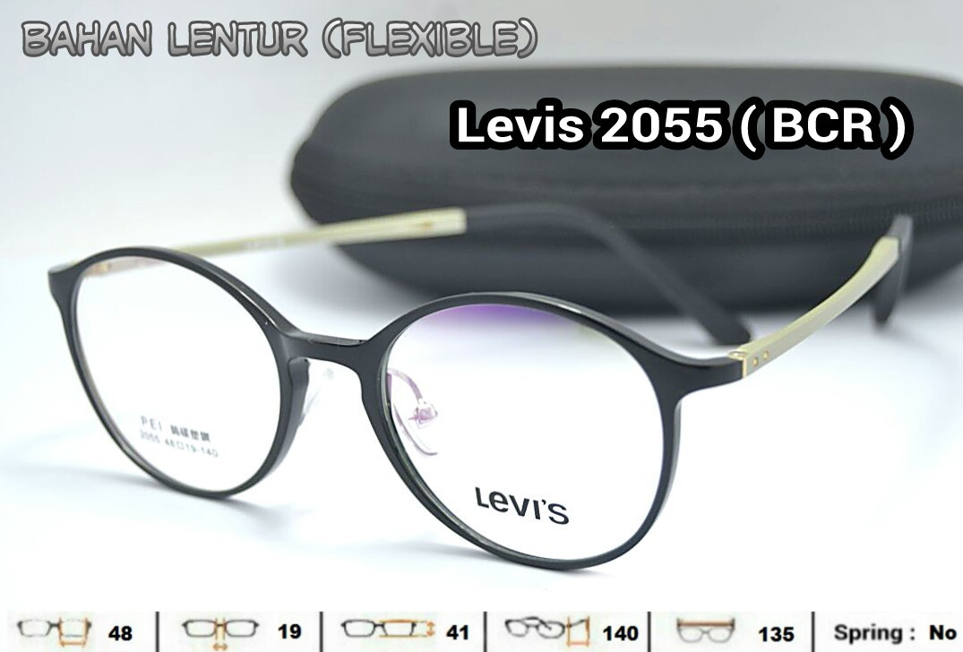 jual frame kacamata lentur levis 2055 bulat pria wanita jual frame kacamata lentur levis 2055 bulat pria wanita