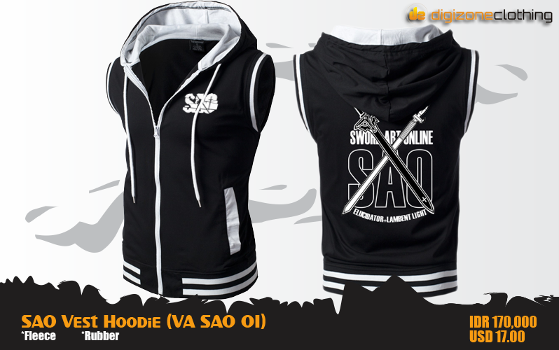jual rompi hoodie sword kirito vest anime sao jual rompi hoodie sword kirito vest anime sao