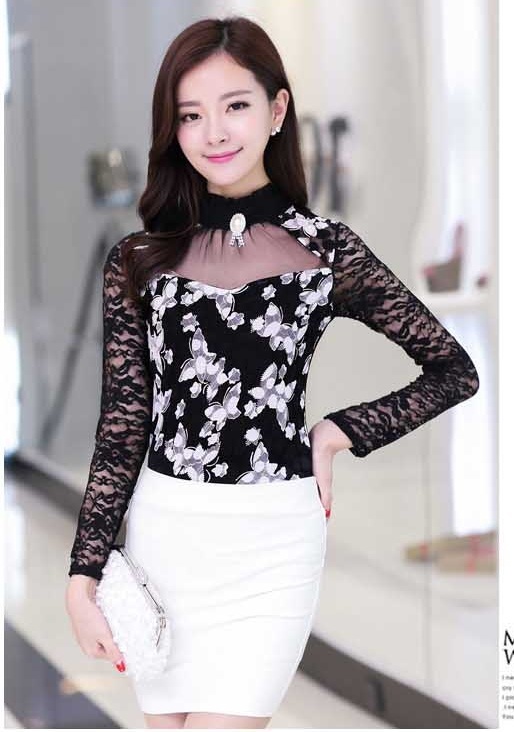 jual baju blouse brukat wanita lengan panjang import korea jual baju blouse brukat wanita lengan panjang import korea
