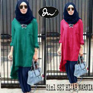 jual 3in1 set narnia setelan baju muslim toska jual 3in1 set narnia setelan baju muslim toska