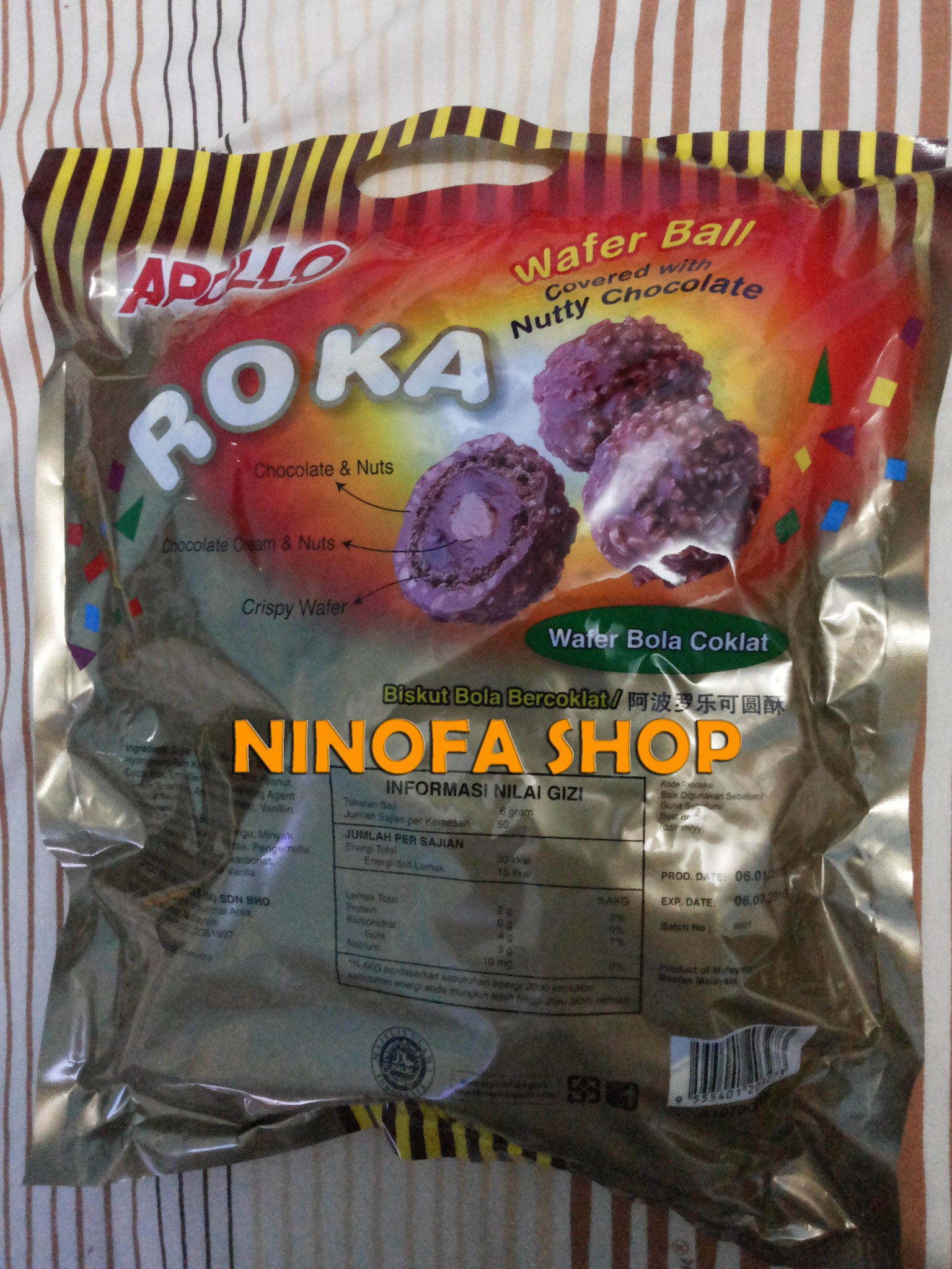 jual apollo roka wafer isi 50 pcs ninofa shop jual apollo roka wafer isi 50 pcs ninofa shop