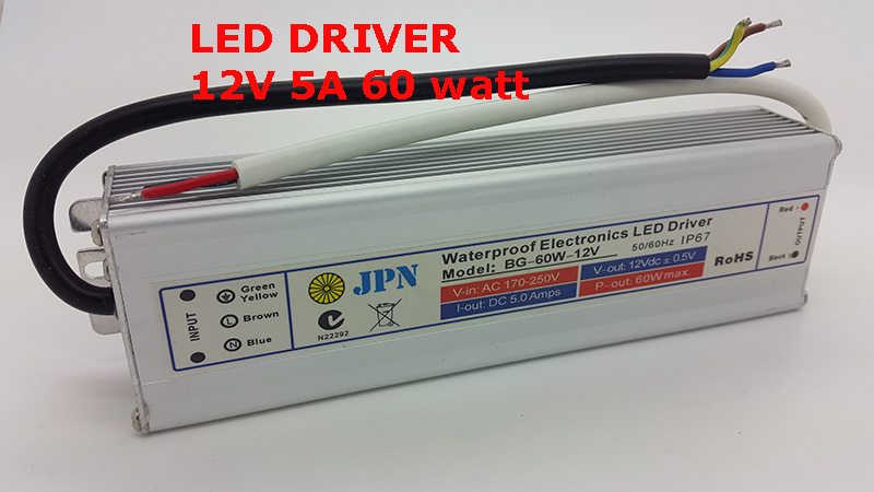 jual 12v 5a 60watt waterproof electronic led driver ip67 warunglistrik jual 12v 5a 60watt waterproof electronic led driver ip67 warunglistrik