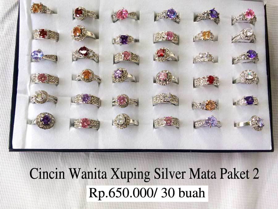 jual ring cincin wabita xuping silver mata paket 2 jual ring cincin wabita xuping silver mata paket 2