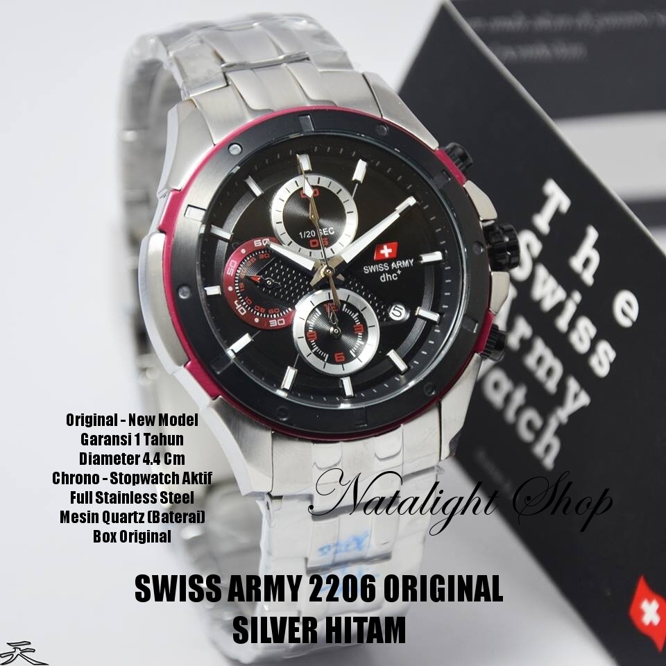 jual jam tangan swiss army 2206 original silver jual jam tangan swiss army 2206 original silver