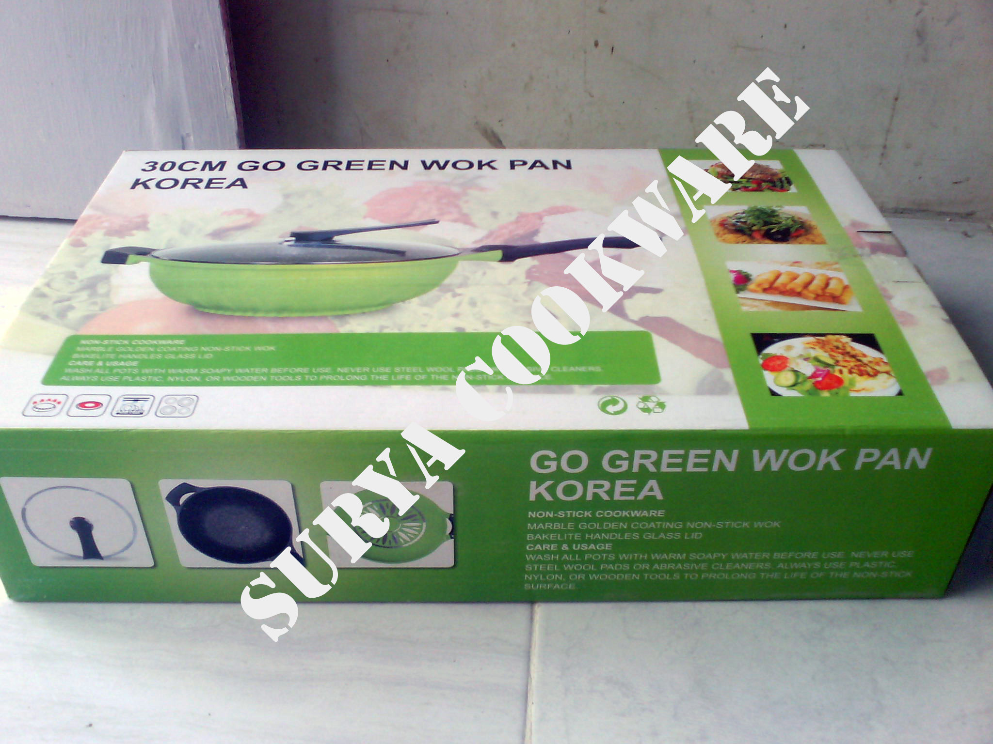 jual go green wok pan korea 30cm surya cookware jual go green wok pan korea 30cm surya cookware