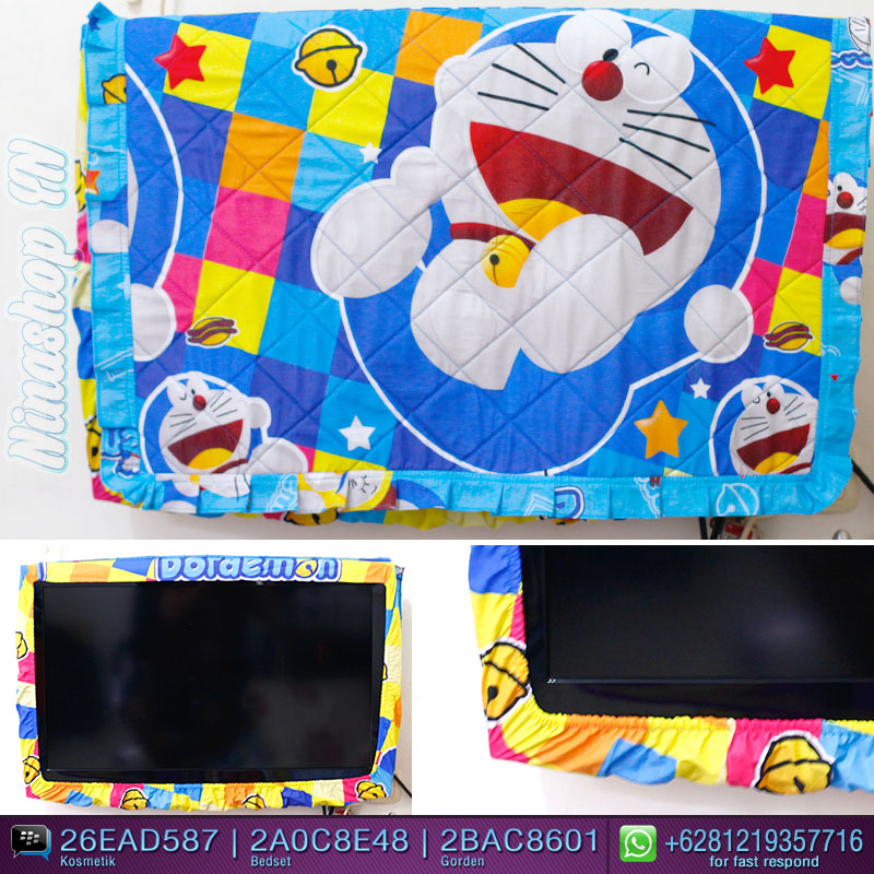 jual jual sarung tv cover tv led lcd motif doraemon jual jual sarung tv cover tv led lcd motif doraemon