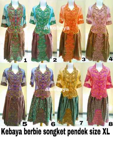 jual kebaya berbie songket pendek kamisol butik d f jual kebaya berbie songket pendek kamisol butik d f