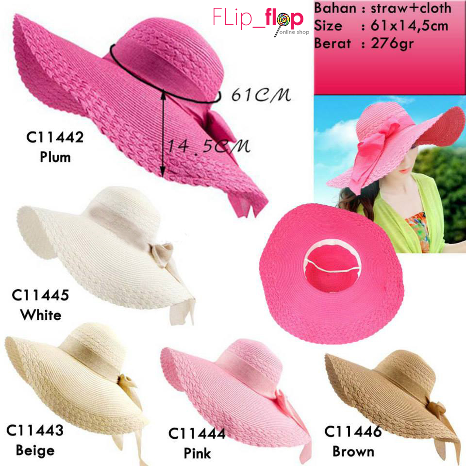 jual import fashion wide large brim with ribbon hats jual import fashion wide large brim with ribbon hats
