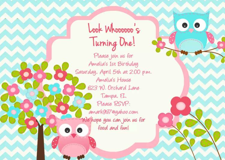 Harga Kartu Undangan Ultah Owl / Baby Born / Birthday 