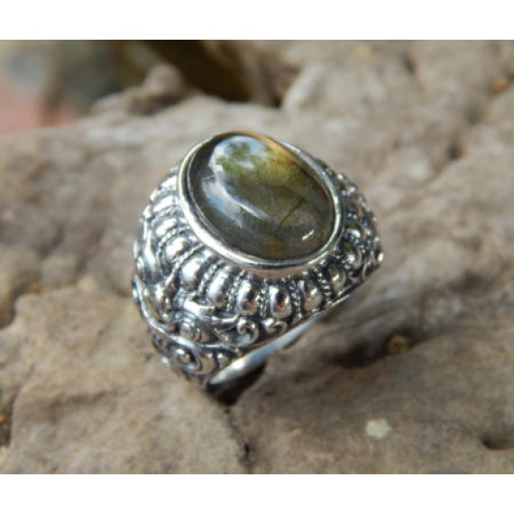 jual cincin perak motif ukiran boma batu labradorite jual cincin perak motif ukiran boma batu labradorite