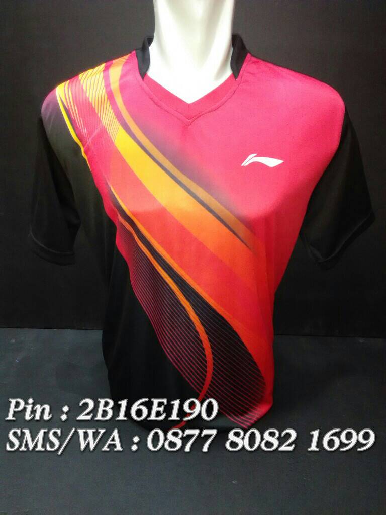 jual kaos bulutangkis badminton lining l11 merah hitam jual kaos bulutangkis badminton lining l11 merah hitam
