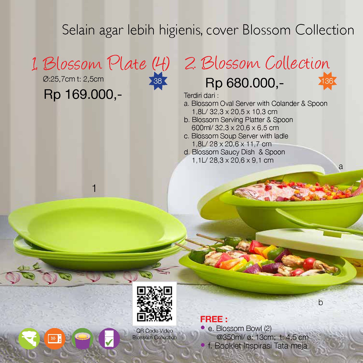 harga blossom collection tupperware piring saji mangkok harga blossom collection tupperware piring saji mangkok