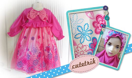 jual cutetrik gamis anak renda bunga tutu pink big jual cutetrik gamis anak renda bunga tutu pink big
