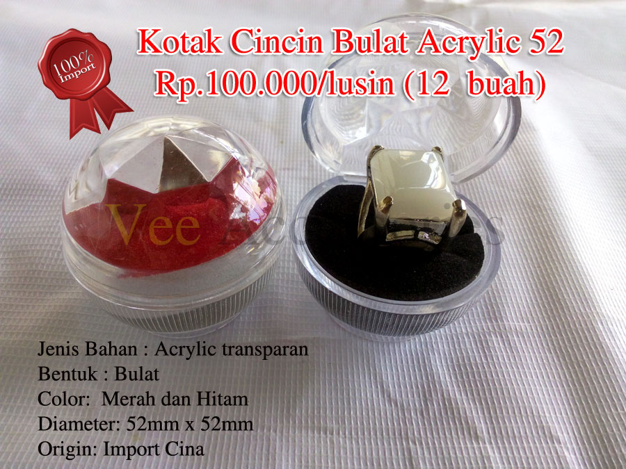 jual 12 buah kotak cincin bulat acrylic 52 i grosir jual 12 buah kotak cincin bulat acrylic 52 i grosir