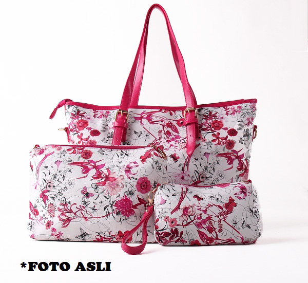 jual scz7g tas satu paket 3 in 1 tas motif bunga tote jual scz7g tas satu paket 3 in 1 tas motif bunga tote