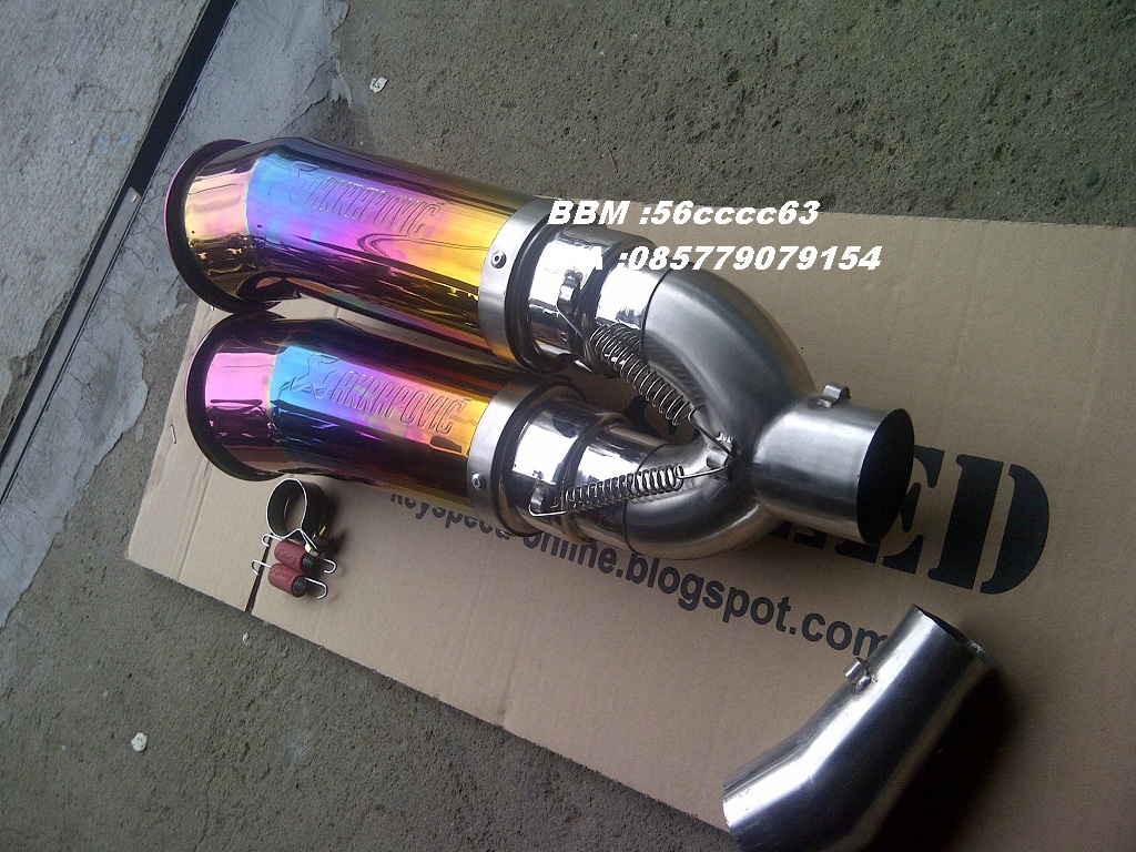 jual knalpot akrapovic dual megaphone rainbow slip on jual knalpot akrapovic dual megaphone rainbow slip on