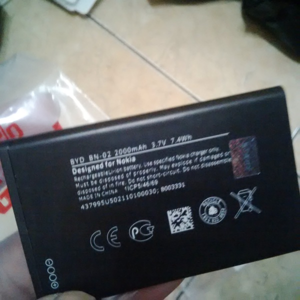 jual baterai battery nokia xl android bn 02 bn02 2000mah jual baterai battery nokia xl android bn 02 bn02 2000mah