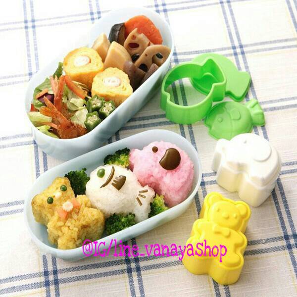 jual cetakan bento nasi animal bento rice mold 1 set 3pcs jual cetakan bento nasi animal bento rice mold 1 set 3pcs