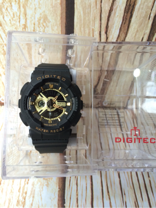 jual jam tangan sporty wanita digitec original black gold jual jam tangan sporty wanita digitec original black gold