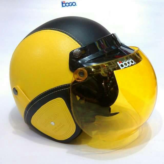 jual helm retro bogo klasik yellow black kaca bogo asli jual helm retro bogo klasik yellow black kaca bogo asli